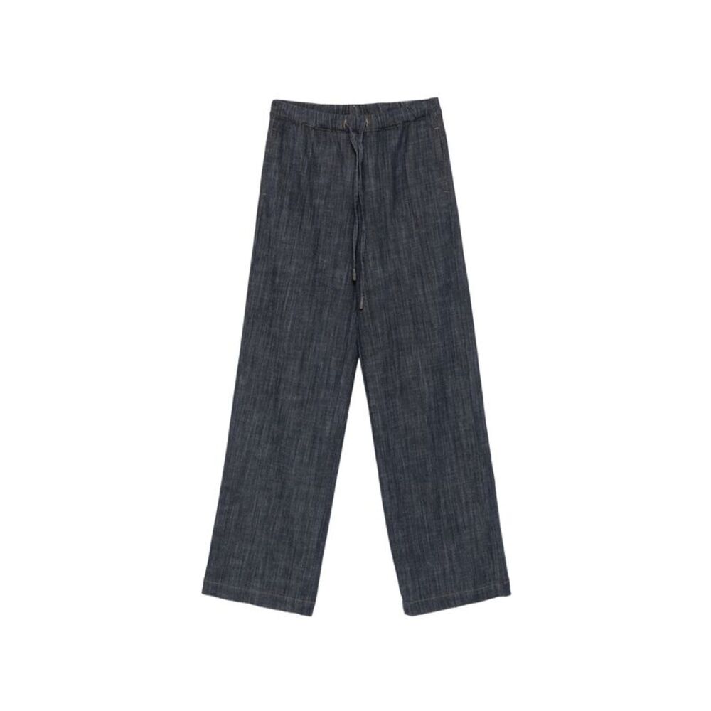 Panicale Cashmere Blue Trousers - Palazzo Pants Women